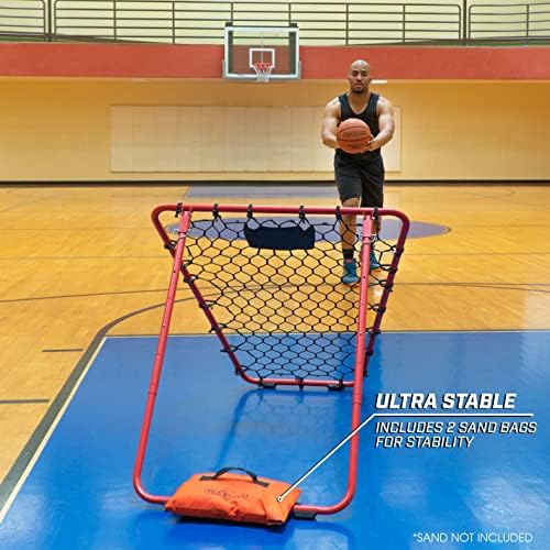 Alternative view of Ayarlanabilir Çerçeveli, Kauçuk Kavrama Ayakları ve Kum Torbaları ile Basketbol Rebounder - Taşınabilir Geçiş Sırt Eğitim Yardımı