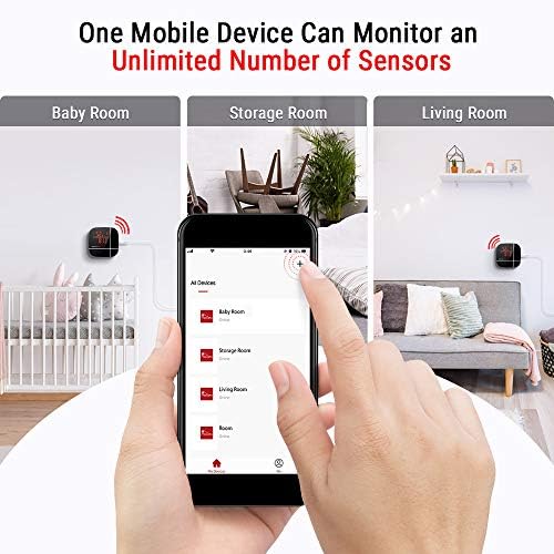 Alternative view of TP90 WiFi Akıllı İç Mekan Termometre ve Nem Ölçer, Sınırsız Menzilli Telefon Kontrollü ve Alexa Uyumlu Higrometre