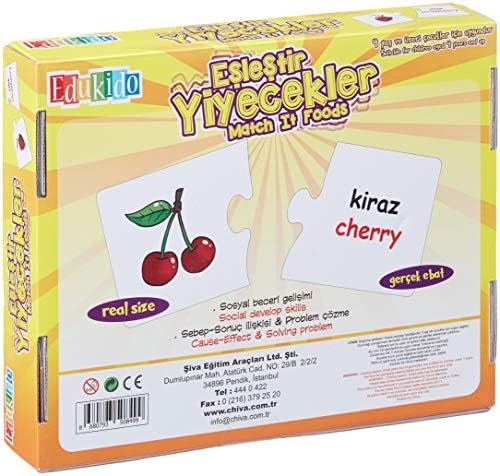 Alternative view of Eğitici Oyuncak Eşleştir Mukavva Puzzle Yiyecekler