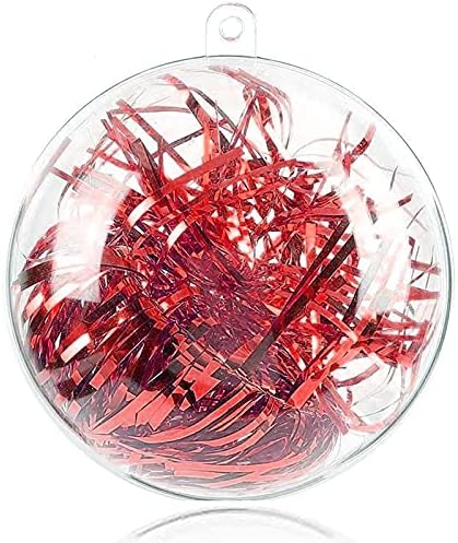 20 Adet 80 mm Süs Topları Dekorasyon Topları, Şeffaf Plastik Doldurulabilir Süs Topu, için Kendin Yap Şeffaf Plastik Toplar, Yeni Yıl Hediyesi, Düğün Ev Dekoru (7,8 cm)