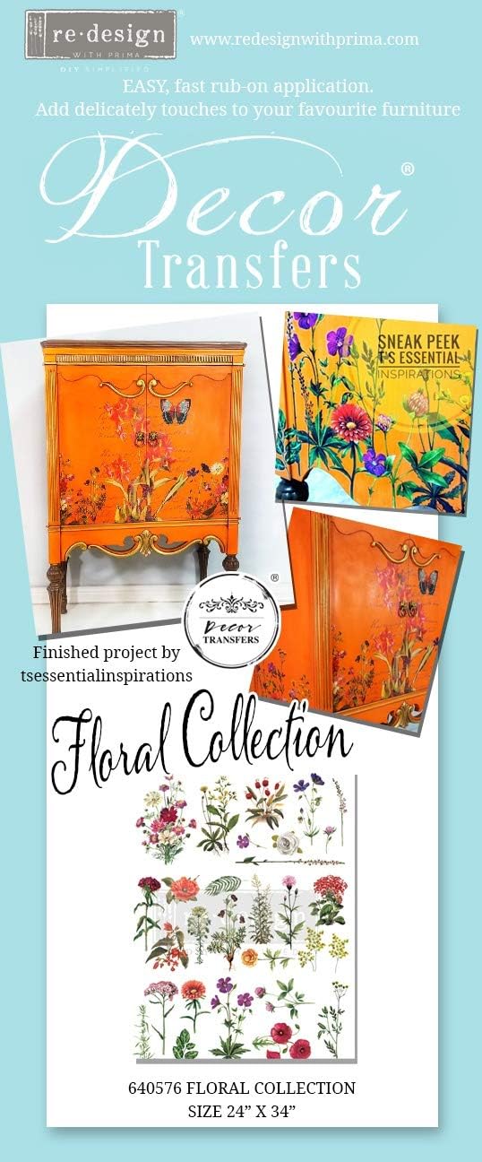 MARKETING INC Transferfolie, Blumen-Kollektion, 55,9 x 81,3 cm