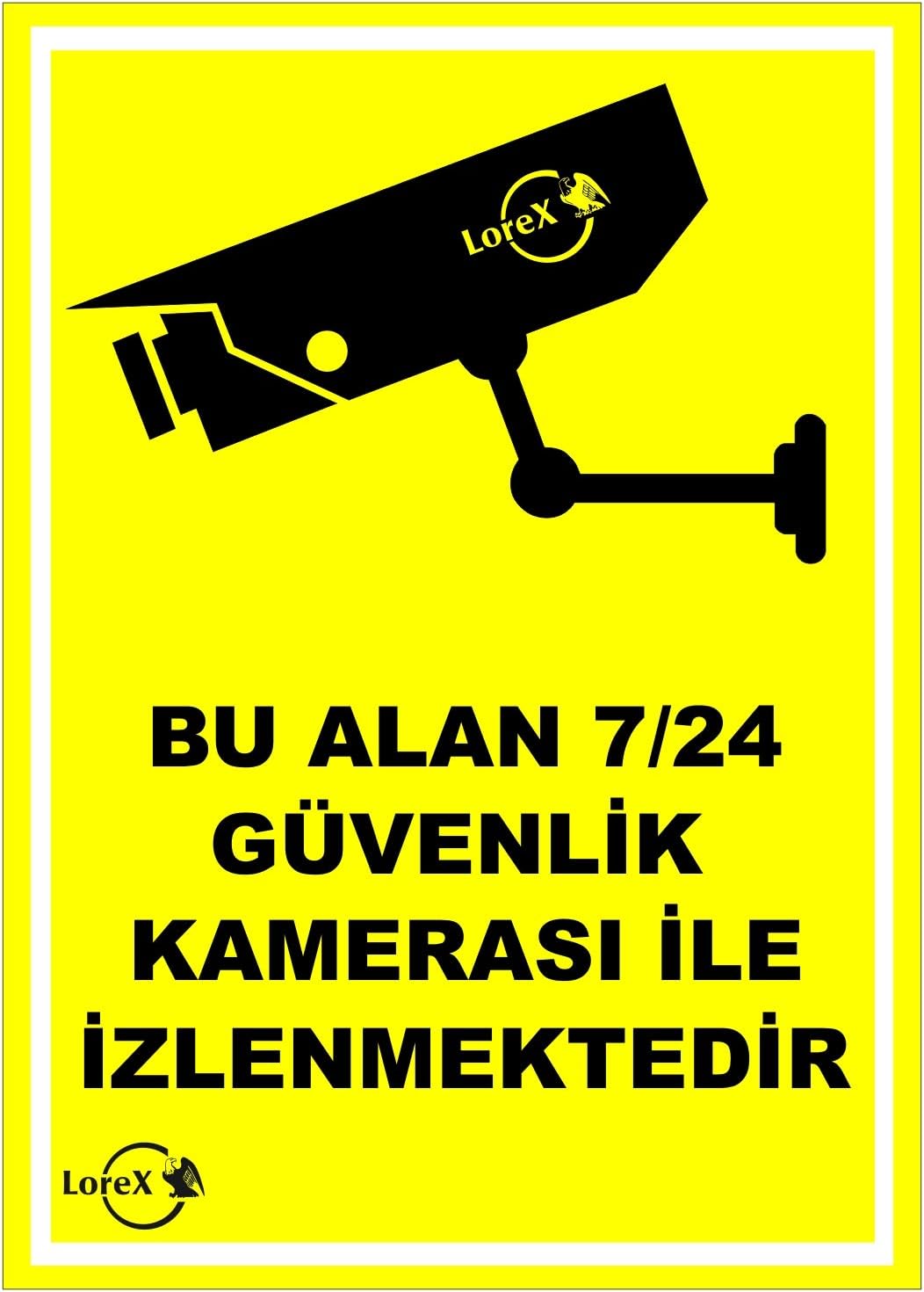 Alternative view of LR-IS724 Bu alan 7/24 Güvenlik Kameraları İle İzlenmektedir PVC Levha