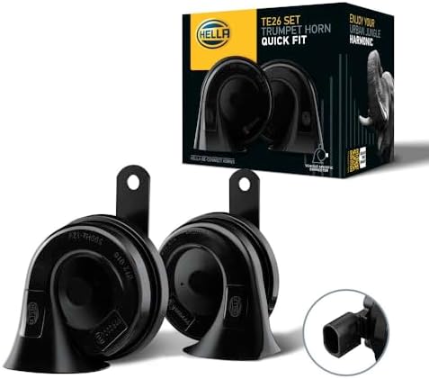 Alternative view of Korna Te26 Set - 12V - 110Db(A) - 400Hz-500Hz - Düşük Ses/Yüksek Ses - Elektrikli - Ece Onaylı - Gövde Rengi: Siyah - Miktar: 2 Fanfare 3FH 012 010-931