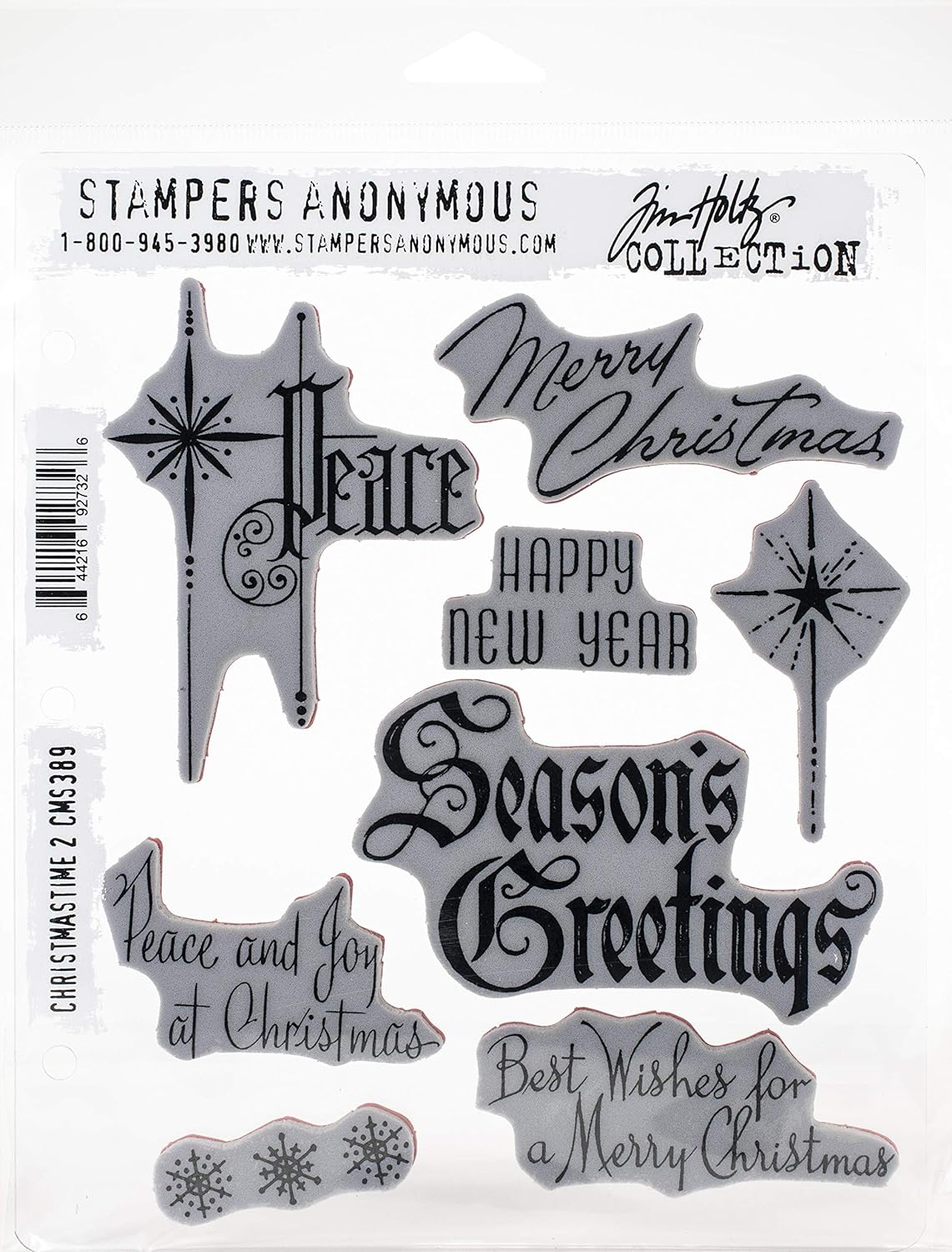 Tim Holtz – Anon Cling RBBR Damga Seti CMAS #2, # 2