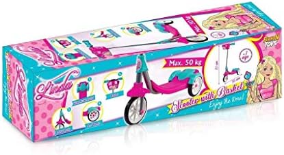 Wheels Furkan Toys 3 Tekerlekli Çocuk Scooter Frenli Sepetli Kız Modeli Pembe