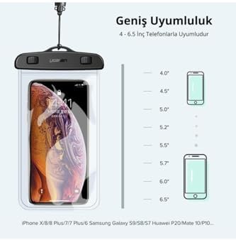 Su Geçirmez Telefon Kılıfı Şeffaf