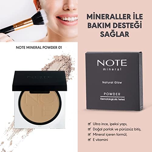 Cosmetics Mineral Powder 01 Mat Bitişli Toz Yüz Pudrası
