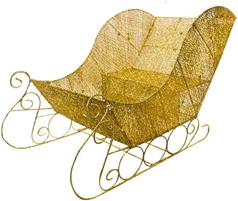 Yılbaşı Kızak Dekor (dore) 90x51x57 Cm