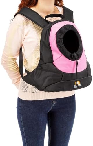 Alternative view of Kangoo köpek sırt çantası, kedi sırt çantası, köpek çantası, geniş açıklık, emniyet kemeri, ayarlanabilir kayışlar, maks. 8 kg, 41,5 x 20 x 43 cm, pembe