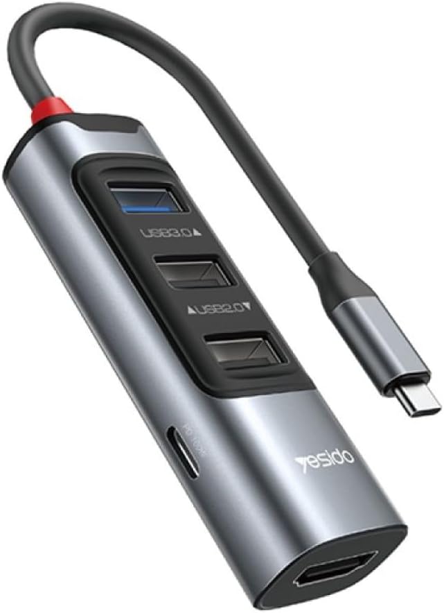 Alternative view of 5in1 3 Adet Usb 3.0/1 Adet 100W Type-C ve 1 Adet 4K 30Hz HDMI Çıkışlı Hub Dönüştürücü