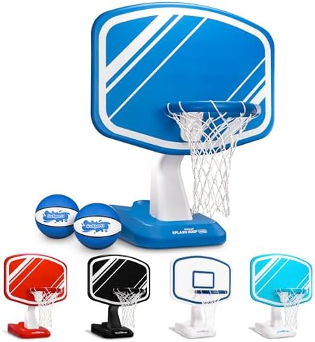 Alternative view of Splash Hoop yüzme havuzu basketbol oyunu, Poolside su basketbol çemberi dahil, 2 top ve pompa