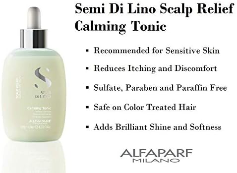 Alfaparf Milano Hassas Ciltler için Semi Di Saç Derisi Rahatlatıcı Tonik - Anında Sakinleştirici Etki - Yatıştırır, Konfor ve Nemlendirir - Kaşıntı Giderici - Profesyonel Salon Kalitesi - 4.23 Fl