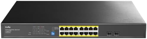 Alternative view of Cudy GS1020PS2 16 Port Gigabit 200W 250m PoE+, Gigabit SFP, CCTV, VLAN Metal Switch