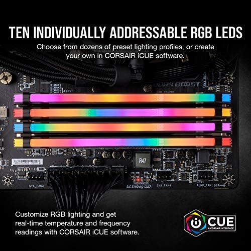 Alternative view of CORSAIR CMW32GX4M2E3200C16 32GB(2x16) Vengeance RGB PRO 3200mhz CL16 Siyah Ram