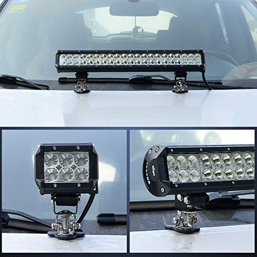 LED Işık Çubuğu Montaj Braketi 2 Adet Evrensel Ayarlanabilir Sütun Hood Çalışma Lambası Montaj Kelepçe Tutucu Off-Road Kamyon SUV için
