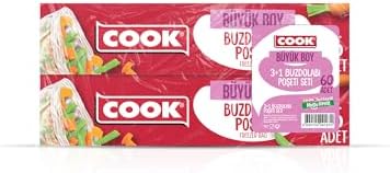 Buzdolabı Poşeti 3+1 Ekonomik Paket Büyük Boy 30 x 45 cm, 60 Yaprak, 4 Paket