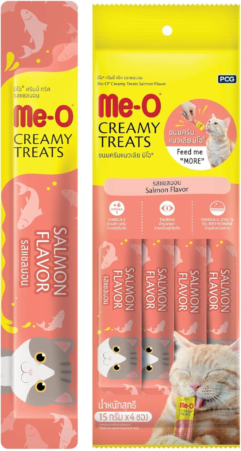 Me-O Creamy Treats Somonlu Kedi Kreması Ödülü 15gr x 4