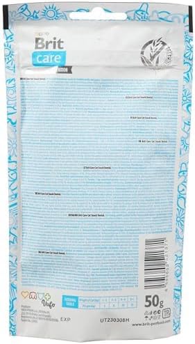 Brit Care Functional Snack, Sağlıklı Dişler Ve Diş Etleri İçin, Tahılsız, Fonksiyonel Kedi Ödülü, 50 g