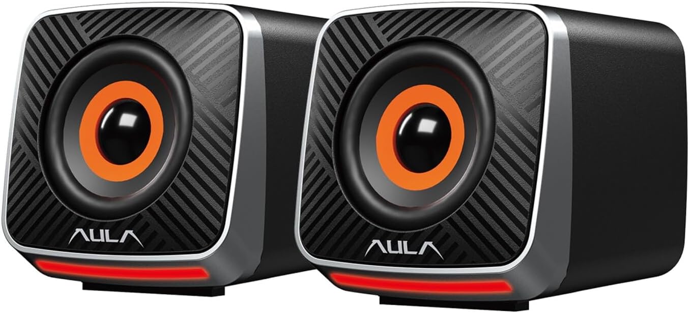Aula A200 RGB Işıklı Masaüstü Gaming 3.5mm Bilgisayar Pc Hoparlörü