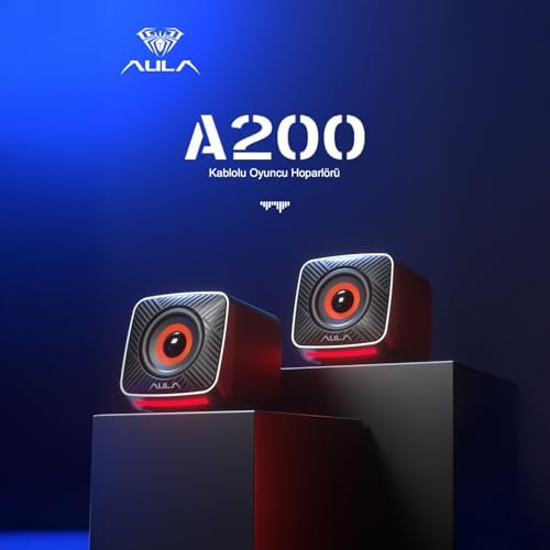 Alternative view of Aula A200 RGB Işıklı Masaüstü Gaming 3.5mm Bilgisayar Pc Hoparlörü