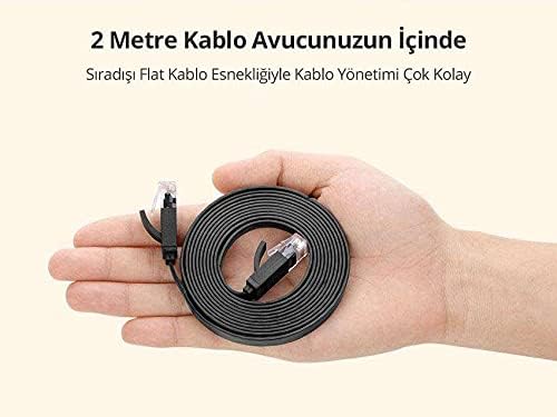 Alternative view of CAT6 Flat Ethernet Kablosu, 5 Metre, Siyah