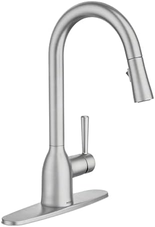 Adler 87233SRS Spot Dirençli Paslanmaz Çinko Aşağı Çekmeli Mutfak Bataryası Güç Temizleme, Düğme ve Geri Çekilebilir Çubuk, ADA Uyumlu, Klasik Stil, Modaya Uygun, Uzun Ömürlü