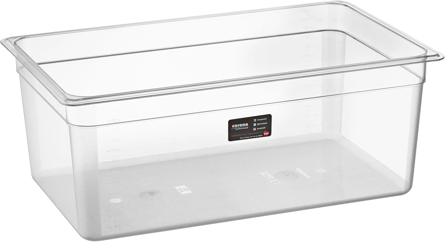 Alternative view of 1/1 Dikdörtgen PC Gastronom Küvet Gövde 530x325x200