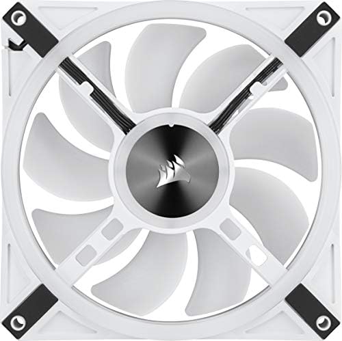 Alternative view of iCUE QL140 RGB, 140 mm x 25mm RGB LED PWM Fan (Maksimum hız 1250 RPM'ye kadar)- tek ünite, Beyaz