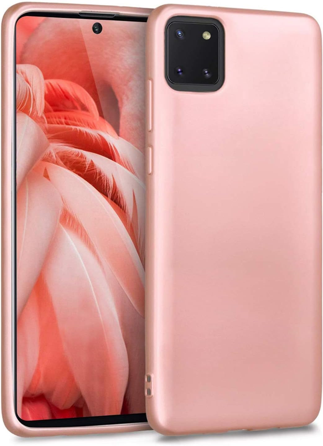 Silicone Galaxy A81 (10 Lite) için Kılıf Rose [Galaxy A81 ile Uyumlu Kılıf - Rose ]
