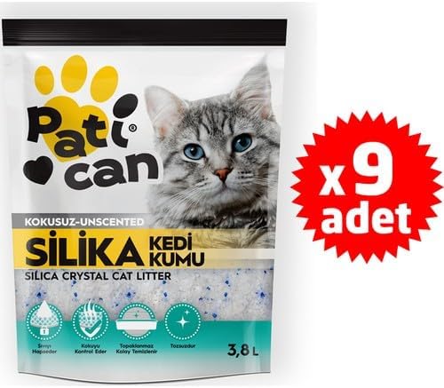 Alternative view of 9 ADET SİLİKA KEDİ KUMU 3.8 LT