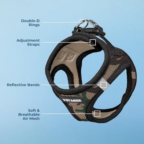 Alternative view of Voyager -in Air Köpek Koşum Takımı - Pet Supplies Küçük ve Orta Ölçekli Köpekler için Yelek Koşumunda Tüm Hava Mesh Basamağı - Koşum Takımı (Ordu/Siyah Kesim), Small
