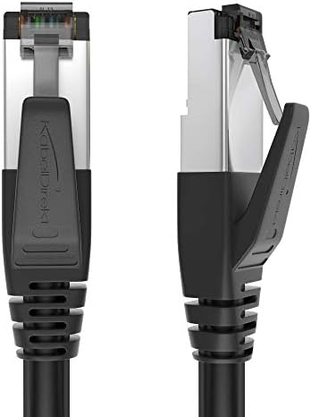 Alternative view of – Cat 8 ağ kablosu, 40 Gigabit, esnek ve kırılmaz yapı – 10m (LAN kablosu/Ethernet kablosu, maksimum fiber hızı iletir ve oyun/PS5/Xbox için uygundur, fiş)