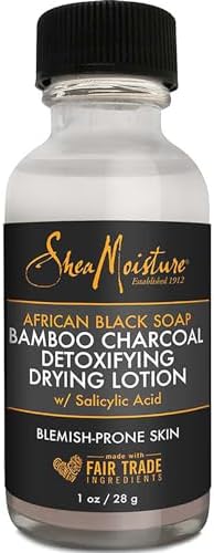 SHEA MOISTURE Afrika Siyah Sabunu ve Bambu Kömürü Detoks Akne Kurutucu Losyon 28GR