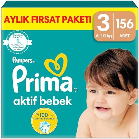 Aktif Bebek, Bebek Bezi 3 Numara, 156 Adet Aylık Fırsat Paketi