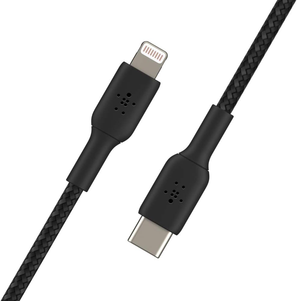 Alternative view of Örgülü USB-C - Lightning Kablosu (Hızlı Şarj Kablosu) Hızlı Şarj MFi Sertifikalı USB-C Kablosu (1m, Siyah)