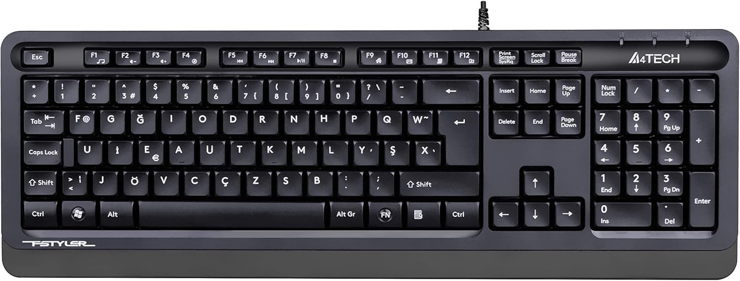 Alternative view of A4 TECH FK10 F USB Türkçe FN-MULTİMEDYA Siyah/Gri Klavye