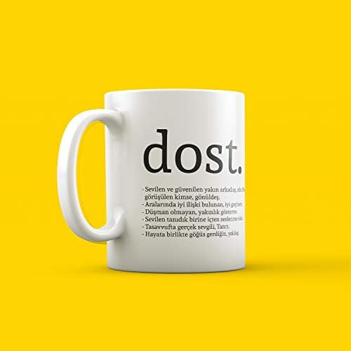 Sıkı Dostlara Hediyelik Kelime Anlamlı Kupa