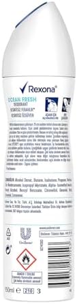 Rexona Kadın Sprey Deodorant Ocean Fresh %0 Alüminyum 150 ml