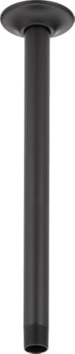 DELTA FAUCET U4998-BL Kol ve 14" Tavan Montaj Duş Kolu, Mat Siyah