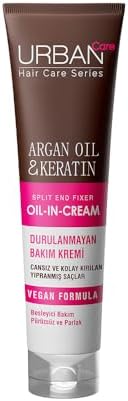 Argan Yağı & Keratin Kolay Kırılan Saçlara Özel Durulanmayan Bakım Kremi 150 ml- Vegan