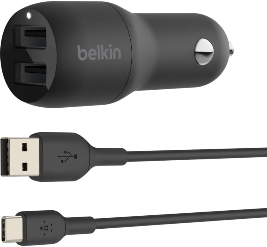 Alternative view of Çift USB Araç Şarj Cihazı 24 W + USB-C Kablosu (Boost Charge Çift Bağlantı Noktalı Araç Şarjı, 2 Bağlantı Noktalı USB Araç Şarjı) Switch Araç Şarjı, iPad Pro Araç Şarjı