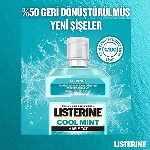 , cool mint, günlük ağız bakım ürünü, hafif tat, sıfır alkol, nane aromalı, 250ml