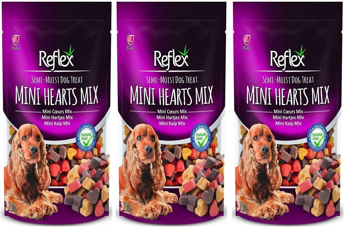Alternative view of Reflex Yarı Yumuşak Mini Kalp Mix Köpek Ödül Maması 150 Gr 3'LÜ SET