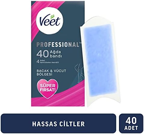 Professional Hassas Ciltler İçin Ağda Bandı, Bacak ve Vücut Bölgesi, 40'lı Süper Fırsat Paketi