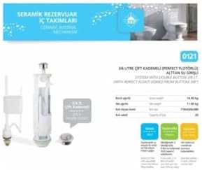 NKP 3/6 Litre Çift Kademeli Klozet Rezervuar Iç Takım