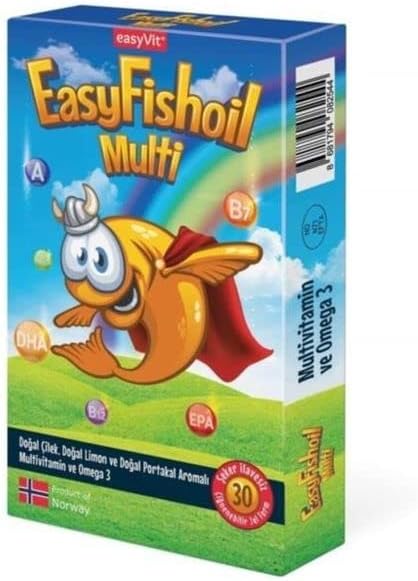 EasyFishOil Multi + Omega 3 30 Çiğnenebilir Jel Form