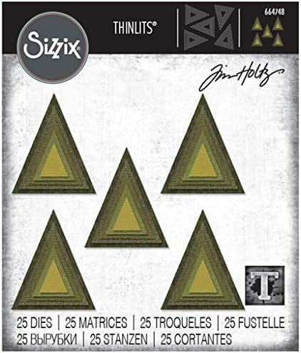Alternative view of Thinlits 664748 zımba kalıbı 25'li paket 664748 istiflenmiş Tim Holtz, istiflenmiş fayans üçgen, tek boy