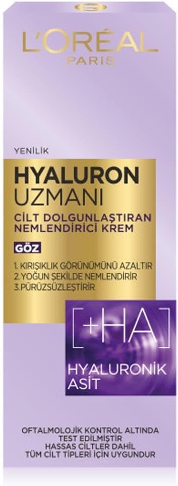 Hyaluron Uzmanı Cilt Dolgunlaştıran Nemlendirici Göz Kremi