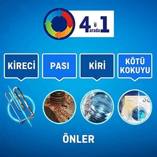 Calgon 4'ü 1 Arada Çamaşır Makinesi Kir, Kireç ve Koku Önleyici Tablet (1x 40 Tablet)