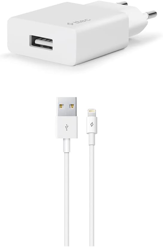 SmartCharger Seyahat Şarj Aleti, 2.1A ve Lightning Kablo, 1m, Beyaz